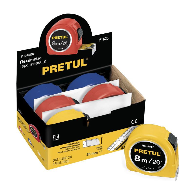 PRETUL - Wincha 8 m cinta 25 mm Pretul - 21625