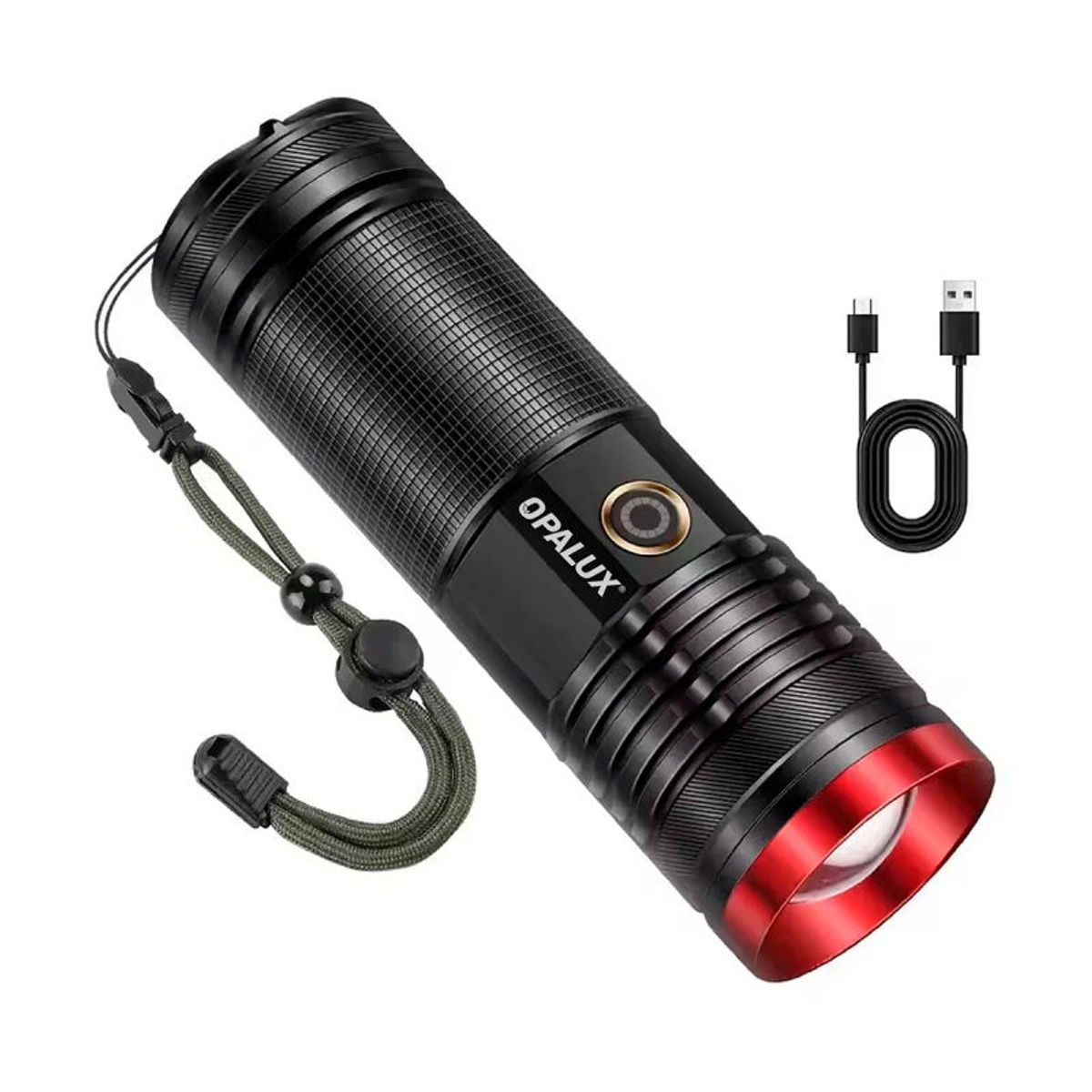 OPALUX - Linterna Táctica Recargable 15w Opalux OP-8623