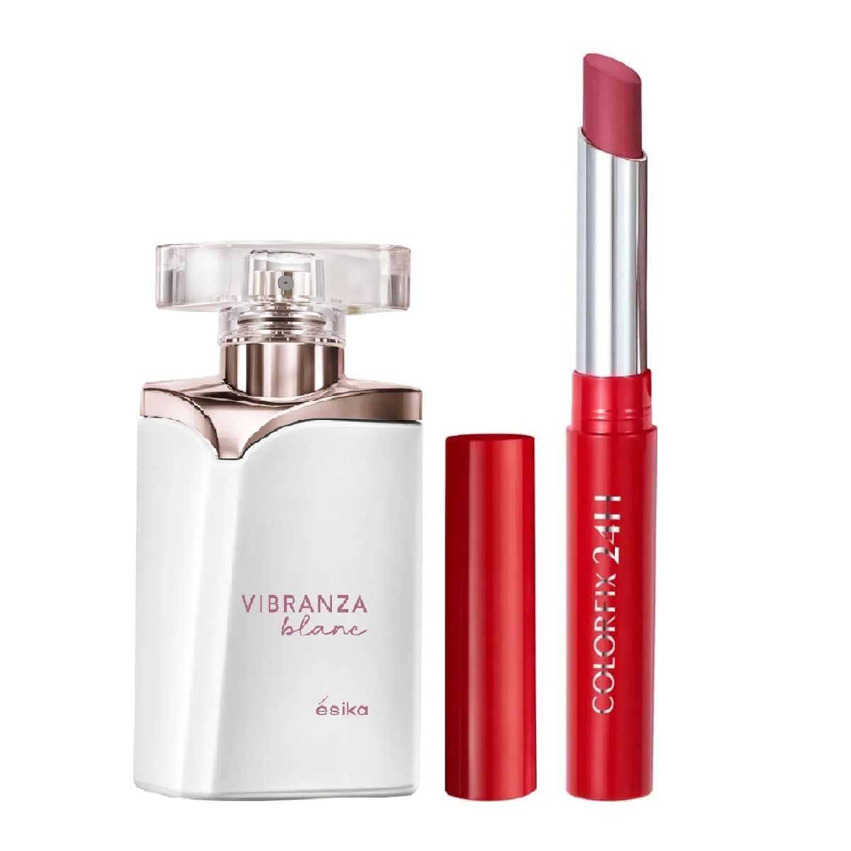 ESIKA - Perfume Vibranza Blanc  + labial colorfix color ROSA URBAN
