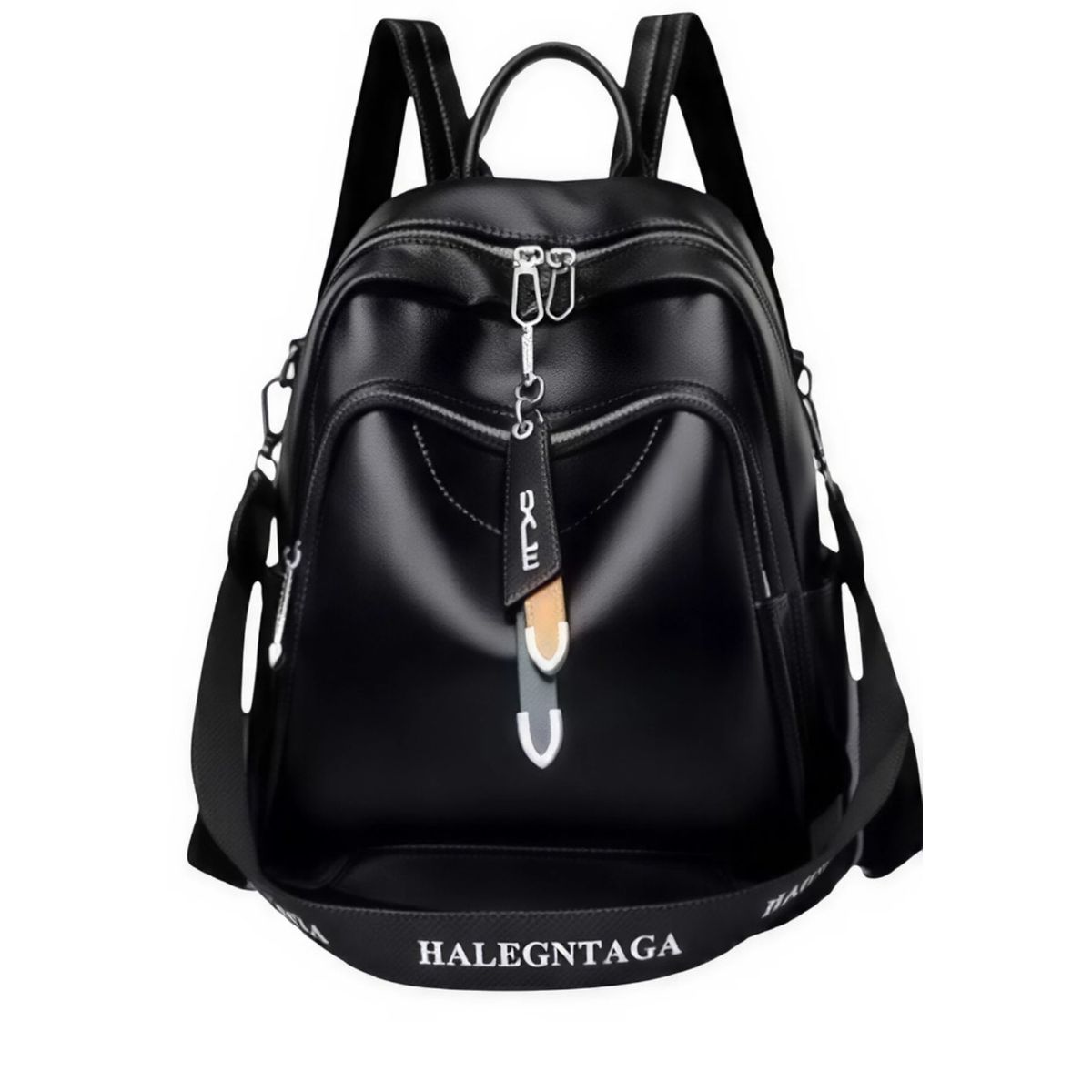 GENERICO - Mochila Bolso de cuero - aesthetic 9039-7 BLACK