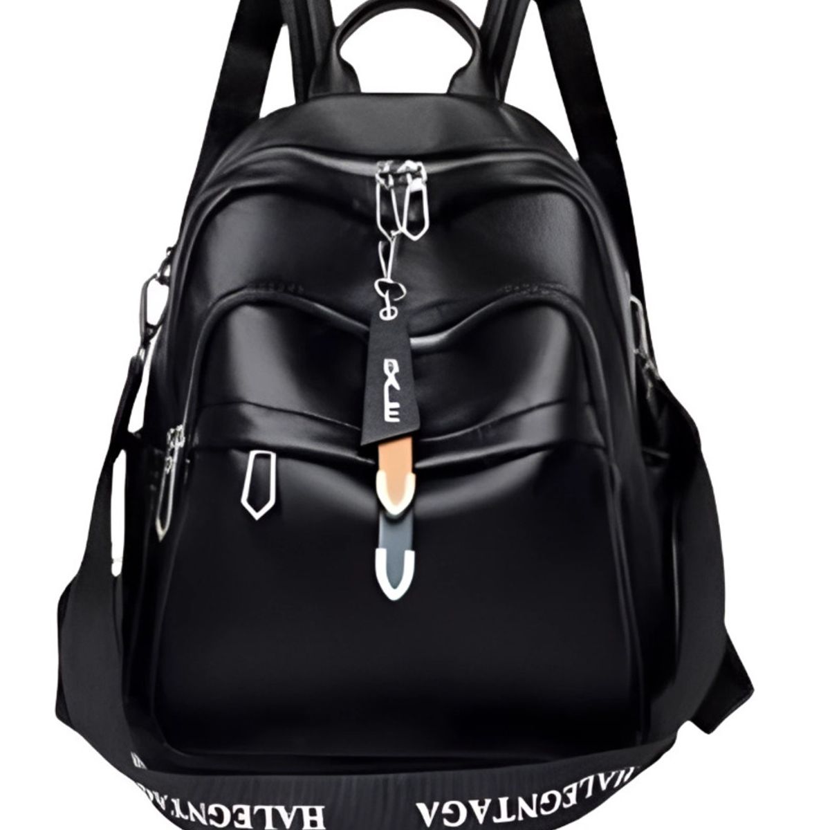 GENERICO - Mochila Bolso cuero - aesthetic 9039-9 BLACK