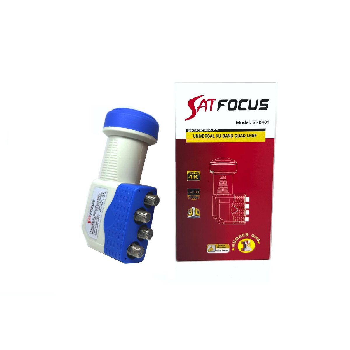 FOCUS - Lnb 4 Salidas Banda KU SATFOCUS 0.3dB NF para Antena parabolica KU