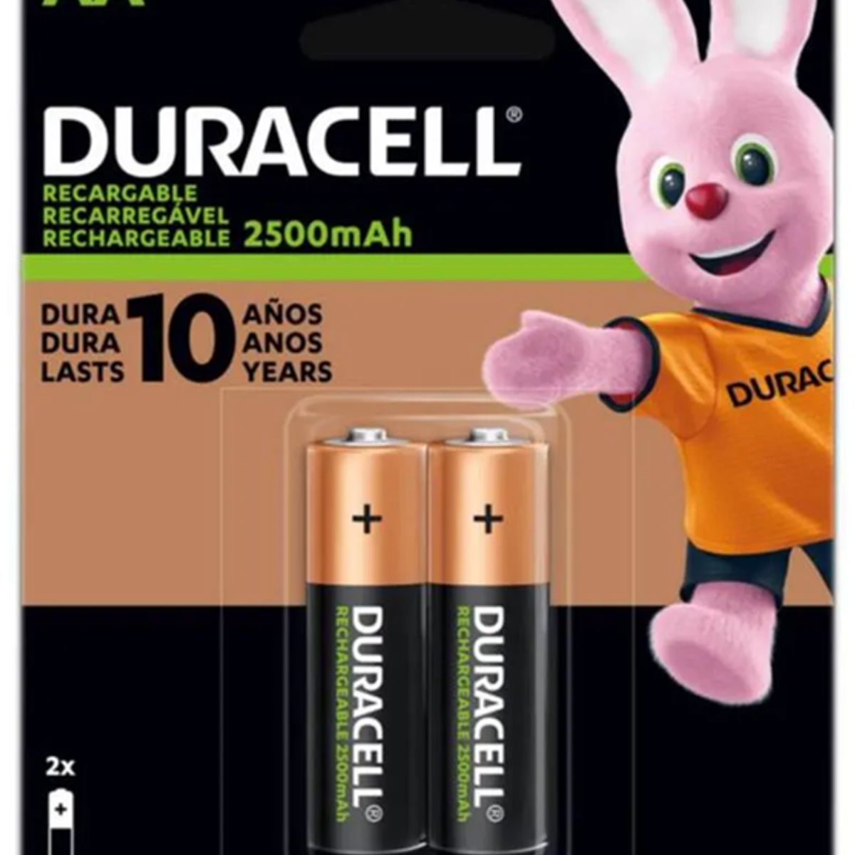 PILAS RECARGABLES DURACELL AA 2500MAH, marca Duracell - Foto Principal