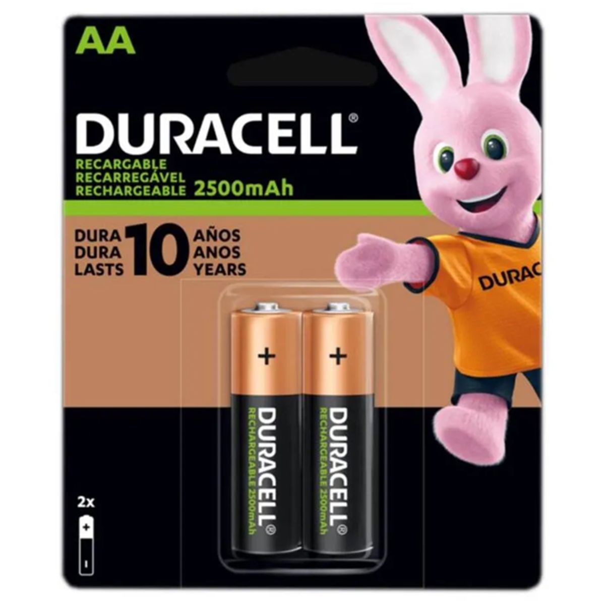 PILAS RECARGABLES DURACELL AA 2500MAH, marca Duracell - Foto Principal