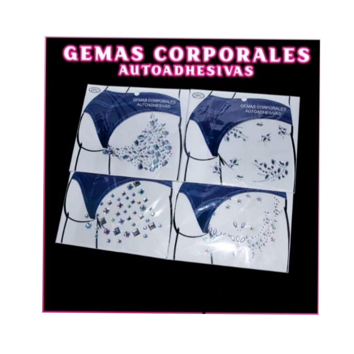 GENERICO - Pegapegas Corporales en forma de gema