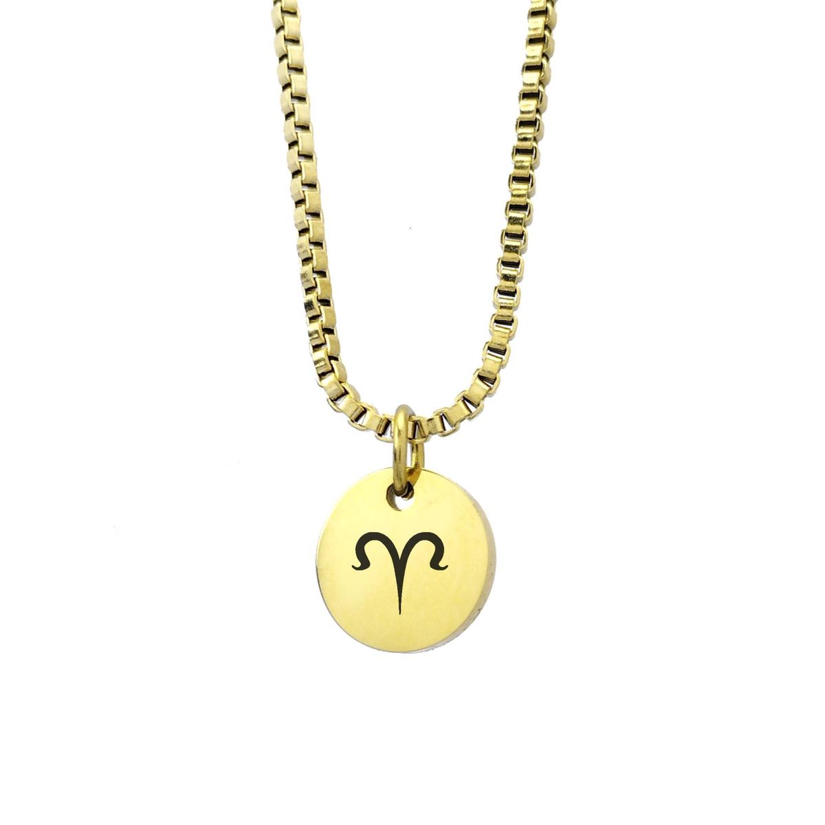 GENERICO - Collar Signo Aries Dorado Enchapado en Oro 18k para mujer