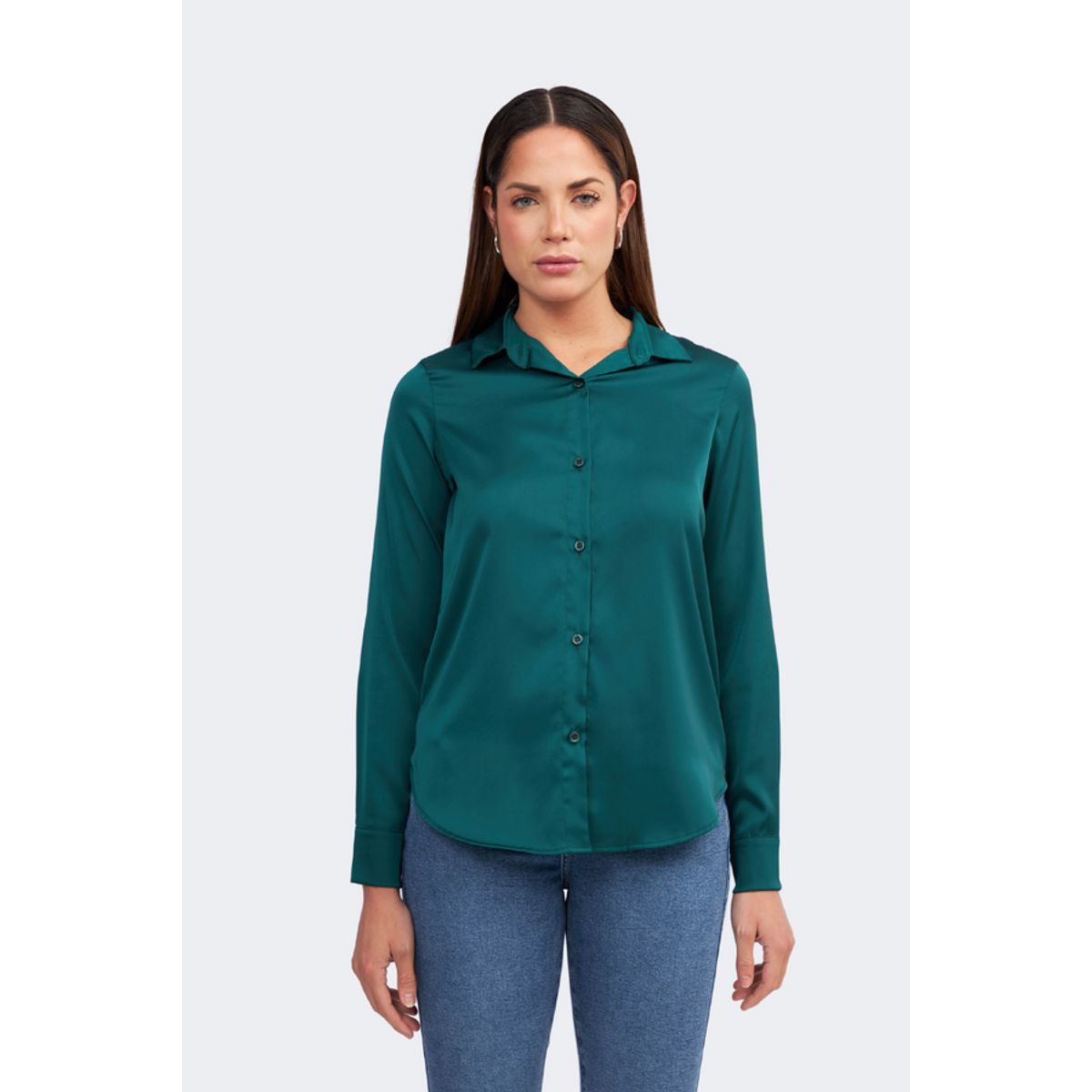 BANATY - BLUSA SATINADA DE SEDA PARA MUJER