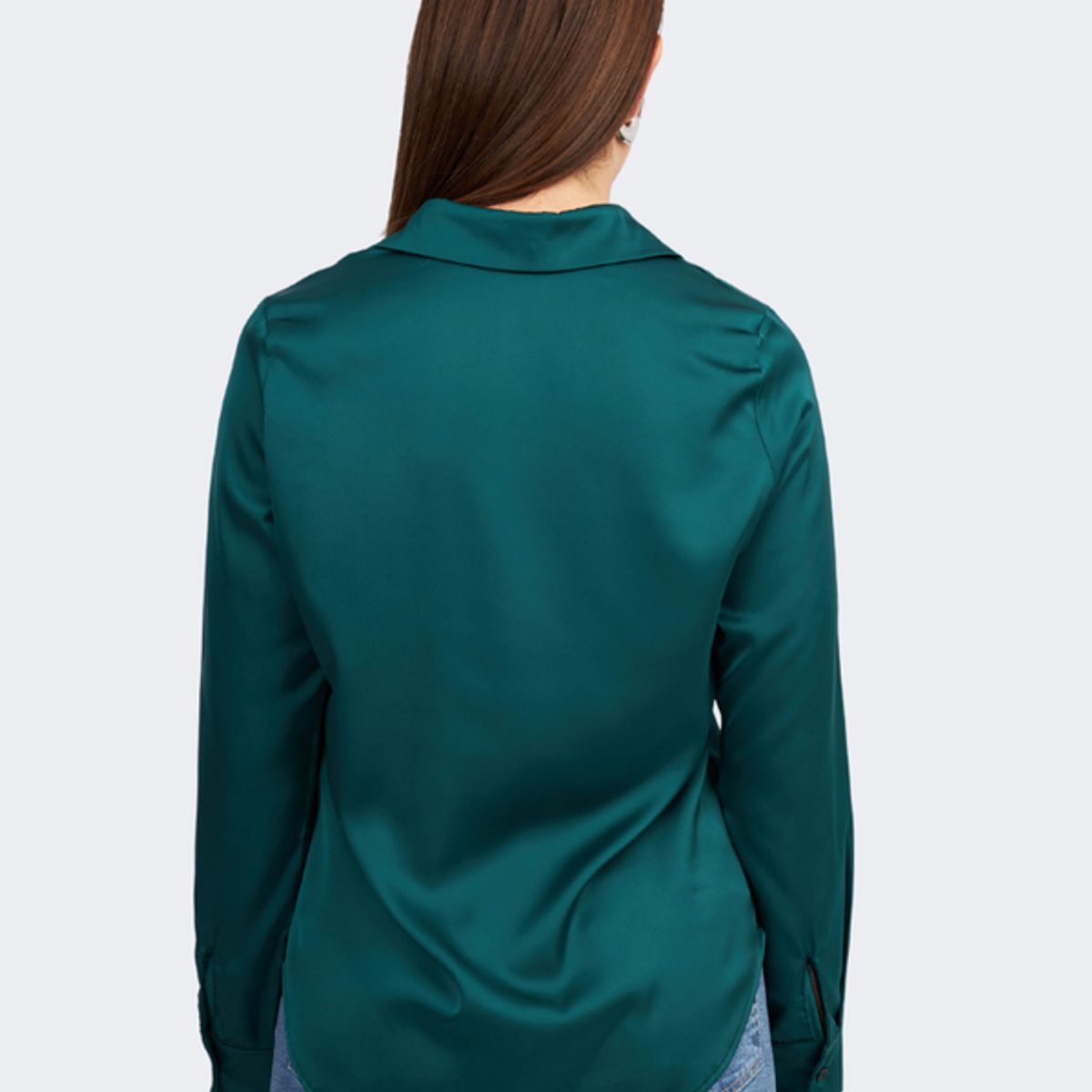 BANATY - BLUSA SATINADA DE SEDA PARA MUJER