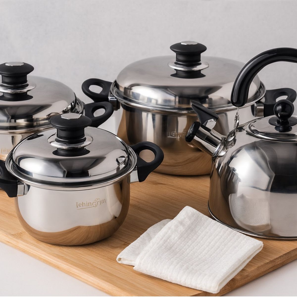 RINOX - Juego de Ollas 8 Piezas Acero Inoxidable Imperial