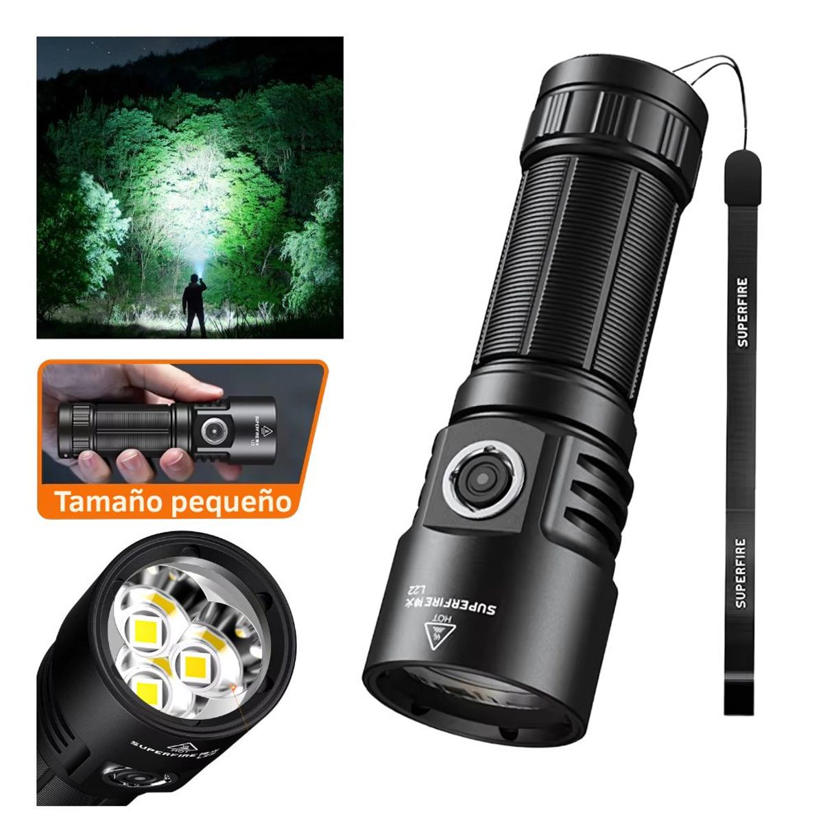 OEM - Linterna Táctica LED Profesional 5000 Lúmenes Recargable Impermeable