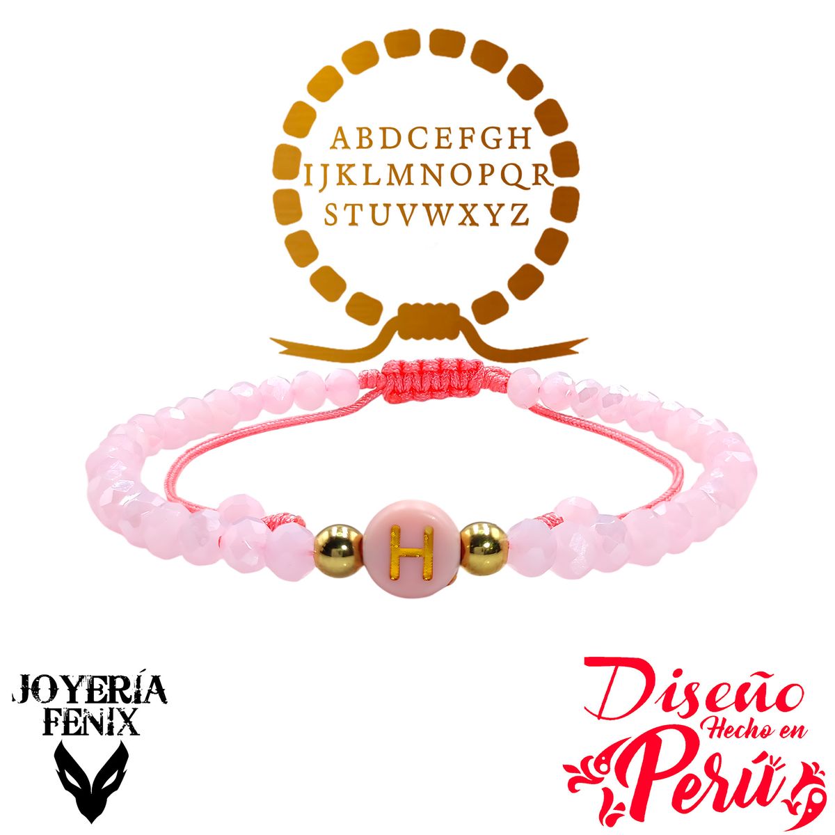 JOYERIA FENIX - Pulsera Letra Inicial - Colores