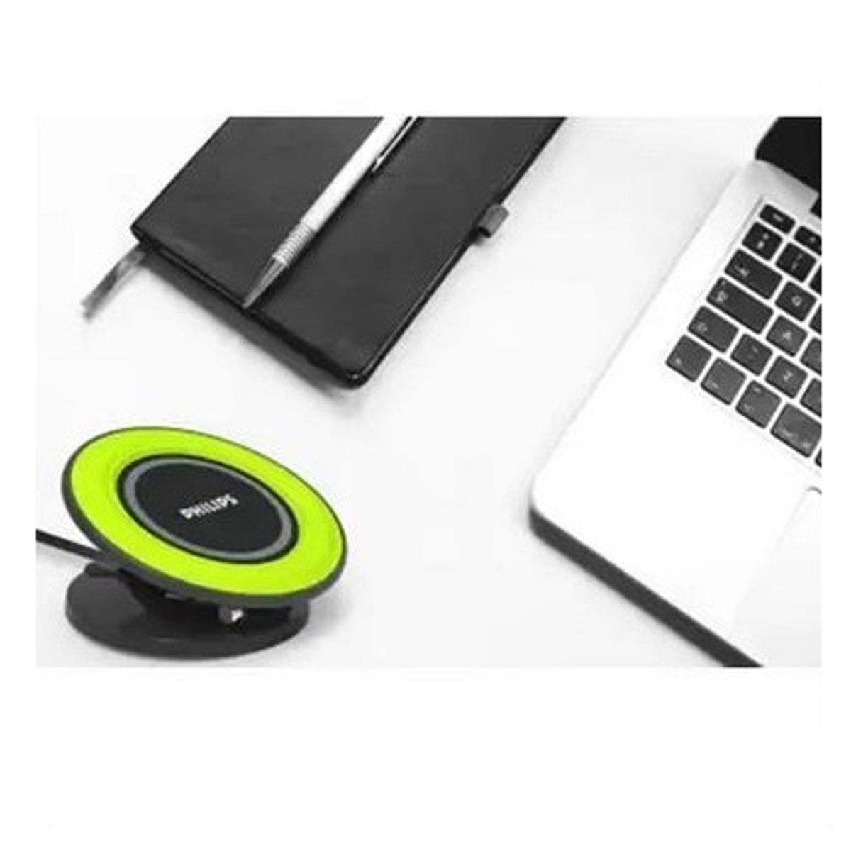 PHILIPS - CARGADOR INALÁMBRICO Qi PHILIPS 10W CARGA RÁPIDA CON BASE REGULABLE