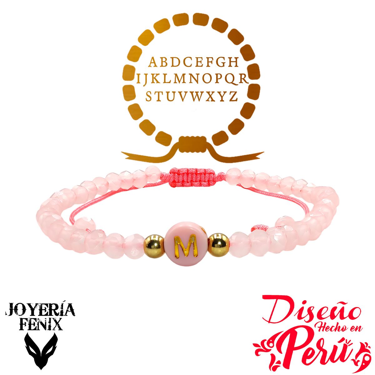 JOYERIA FENIX - Pulsera Letra Inicial - Colores