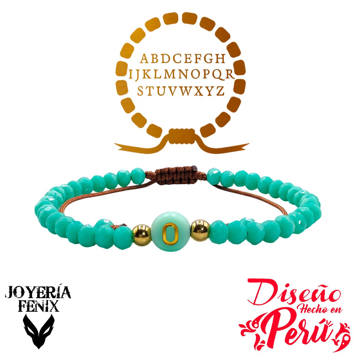 JOYERIA FENIX - Pulsera Letra Inicial - Colores
