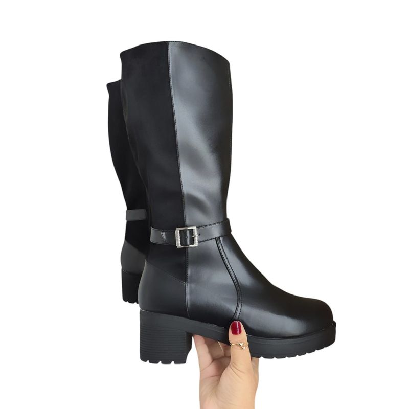 GENERICO - Bota Mujer Spanso Taco 5 1177 5C-70 Color Negro