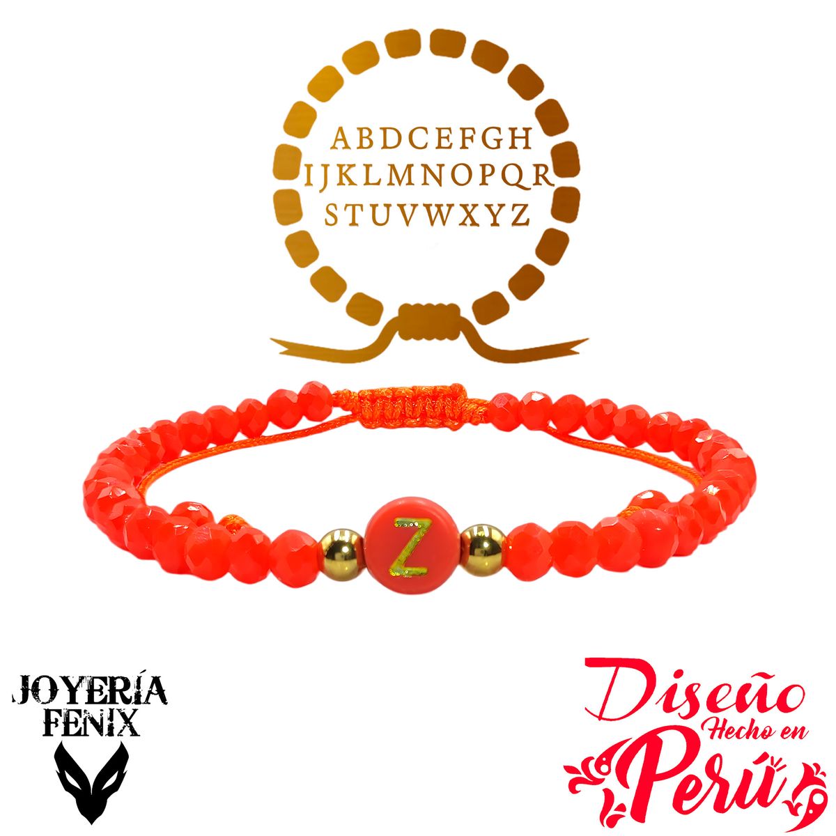 JOYERIA FENIX - Pulsera Letra Inicial - Colores