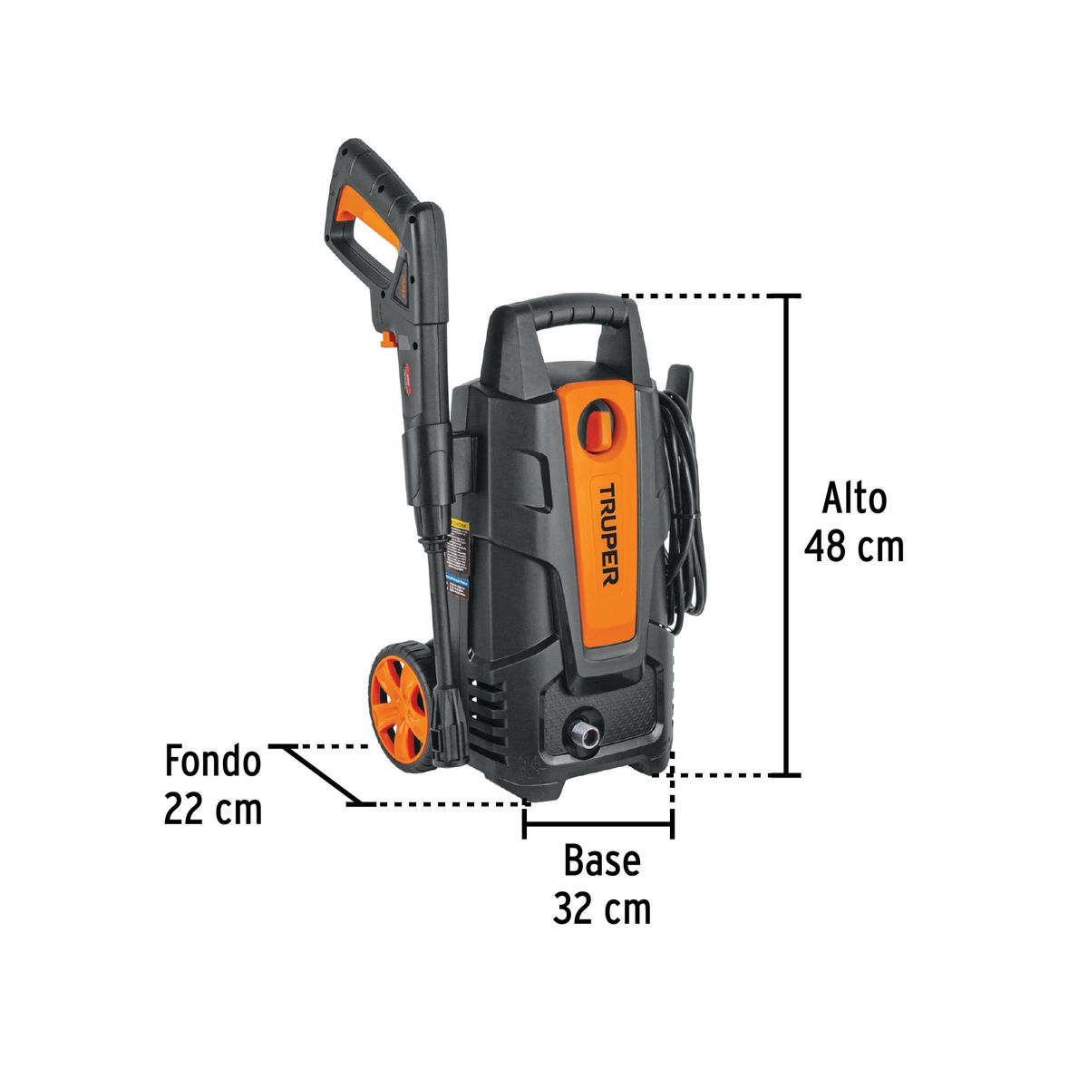 TRUPER - Hidrolavadora eléctrica, 1,500 psi Truper