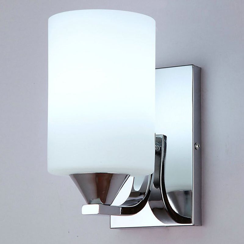 HOME NEAT - Lámpara de pared de vidrio vintage e27 aplique de pared plata E27