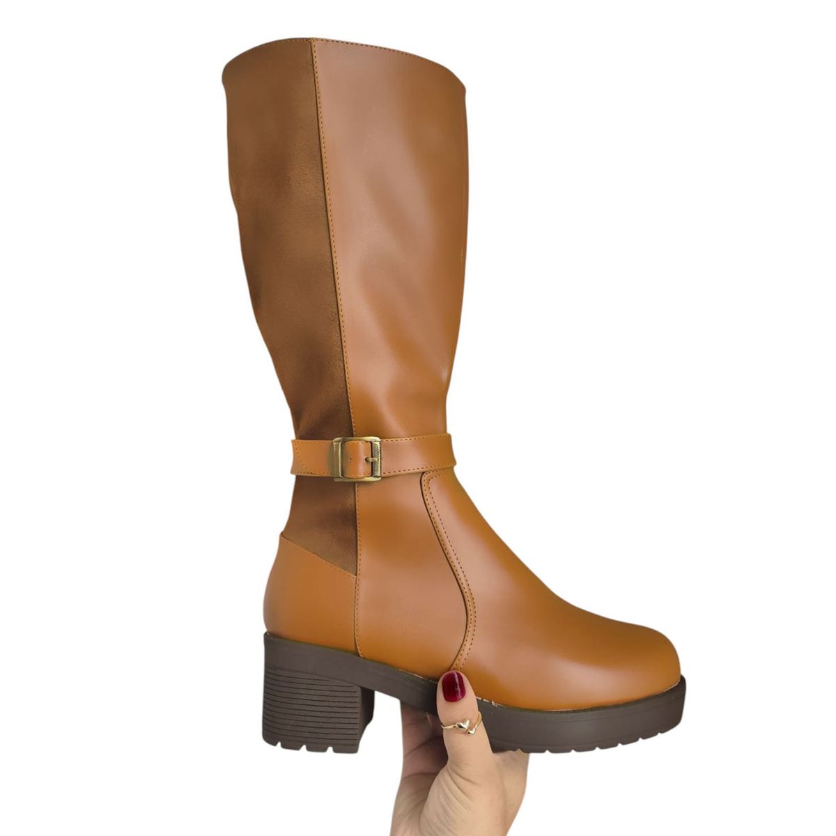 GENERICO - Bota Mujer Spanso Taco 5 1177 5C-70 Color Camel