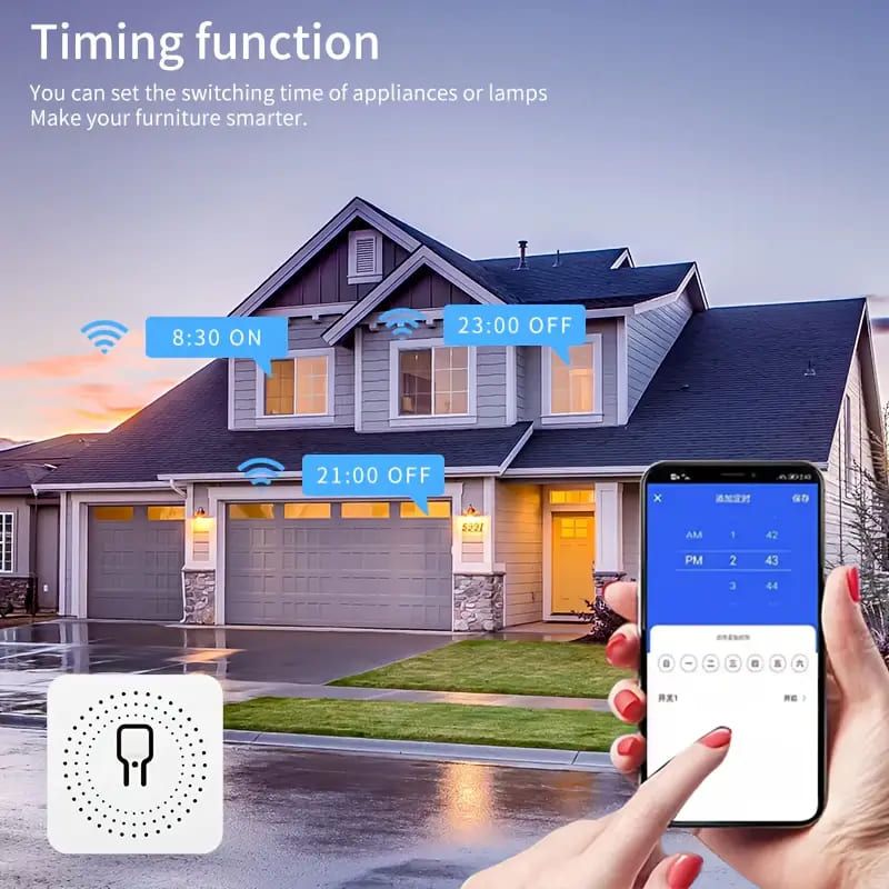 MEGIMPERU - Interruptor Inteligente Rele WiFi Compatible Alexa y Google Home
