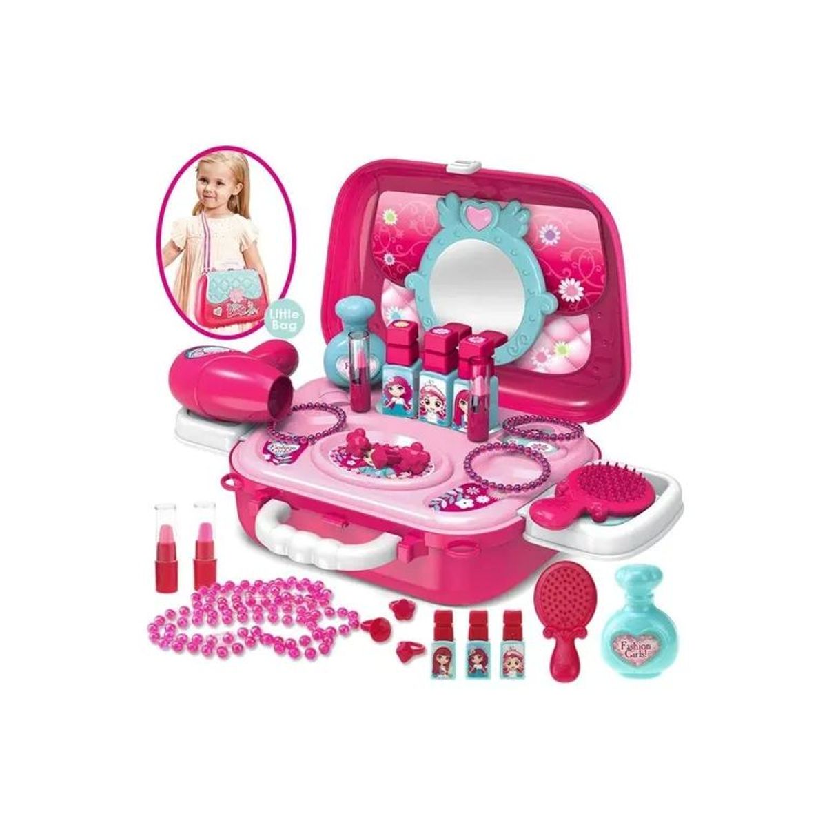 GENERICO - Set de Belleza Infantil con Maletín 2 en 1