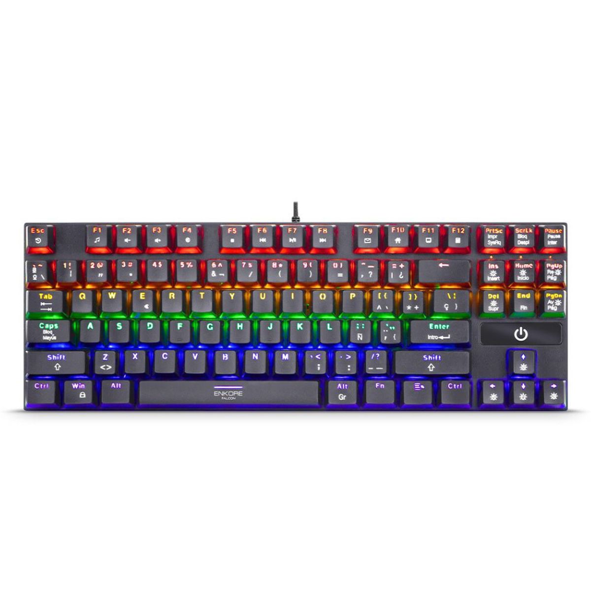 ENKORE - Kit Gamer Falcon 3en1Teclado Mecánico +mouse7200dpi Rgb+pad