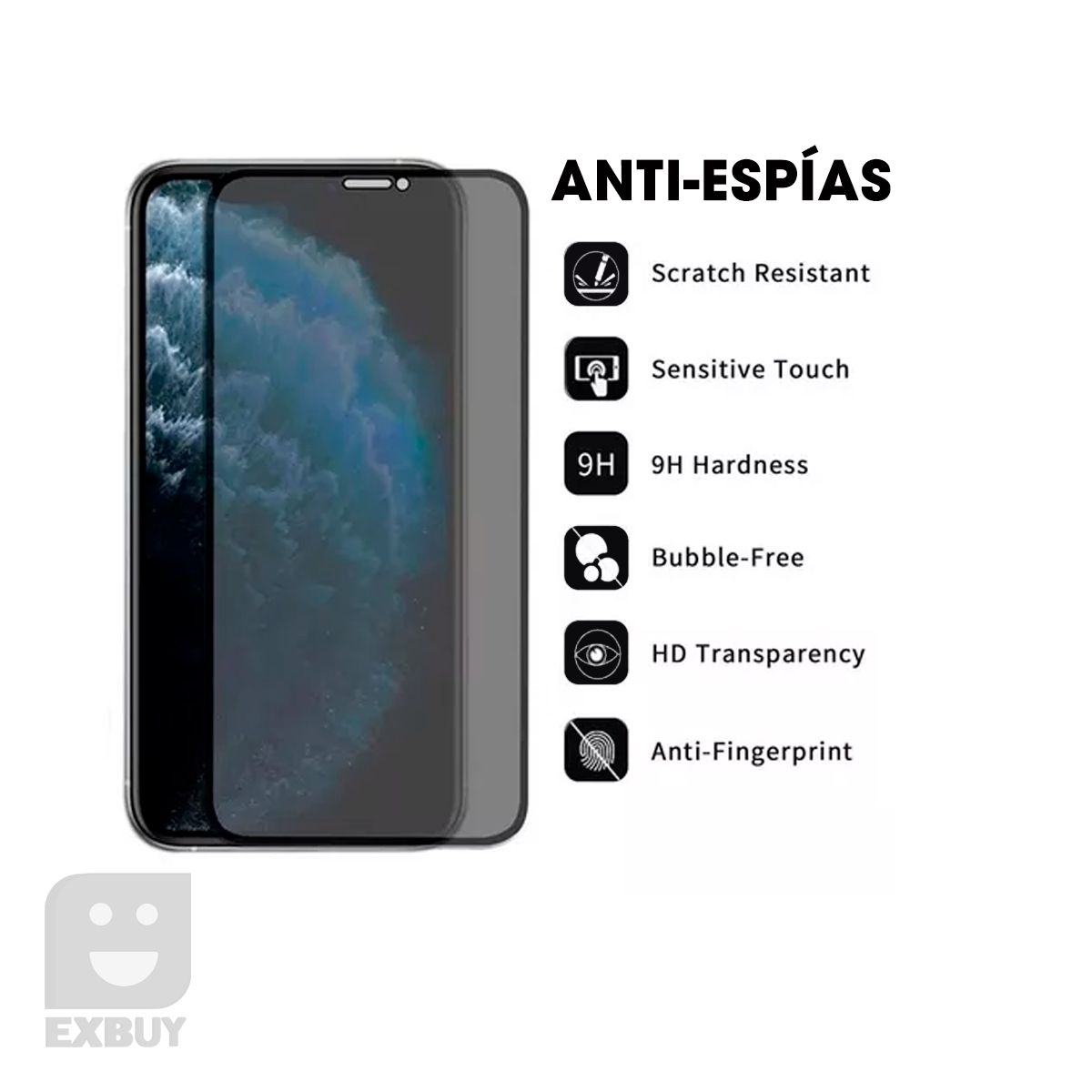 GENERICO - Mica Vidrio Antiespia para Motorola G9 Power Lite