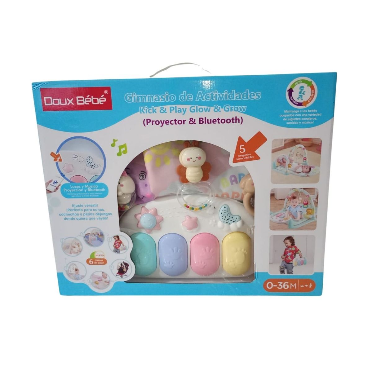 GENERICO - Gimnasio Interactivo Piano Musical con Proyector y Bluetooth 6en1 para Bebé Niña