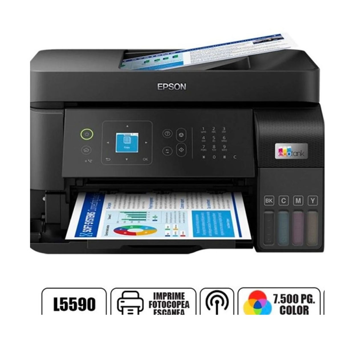 EPSON - Impresora Multifuncional Ecotank L5590 LAN WI-FI USB