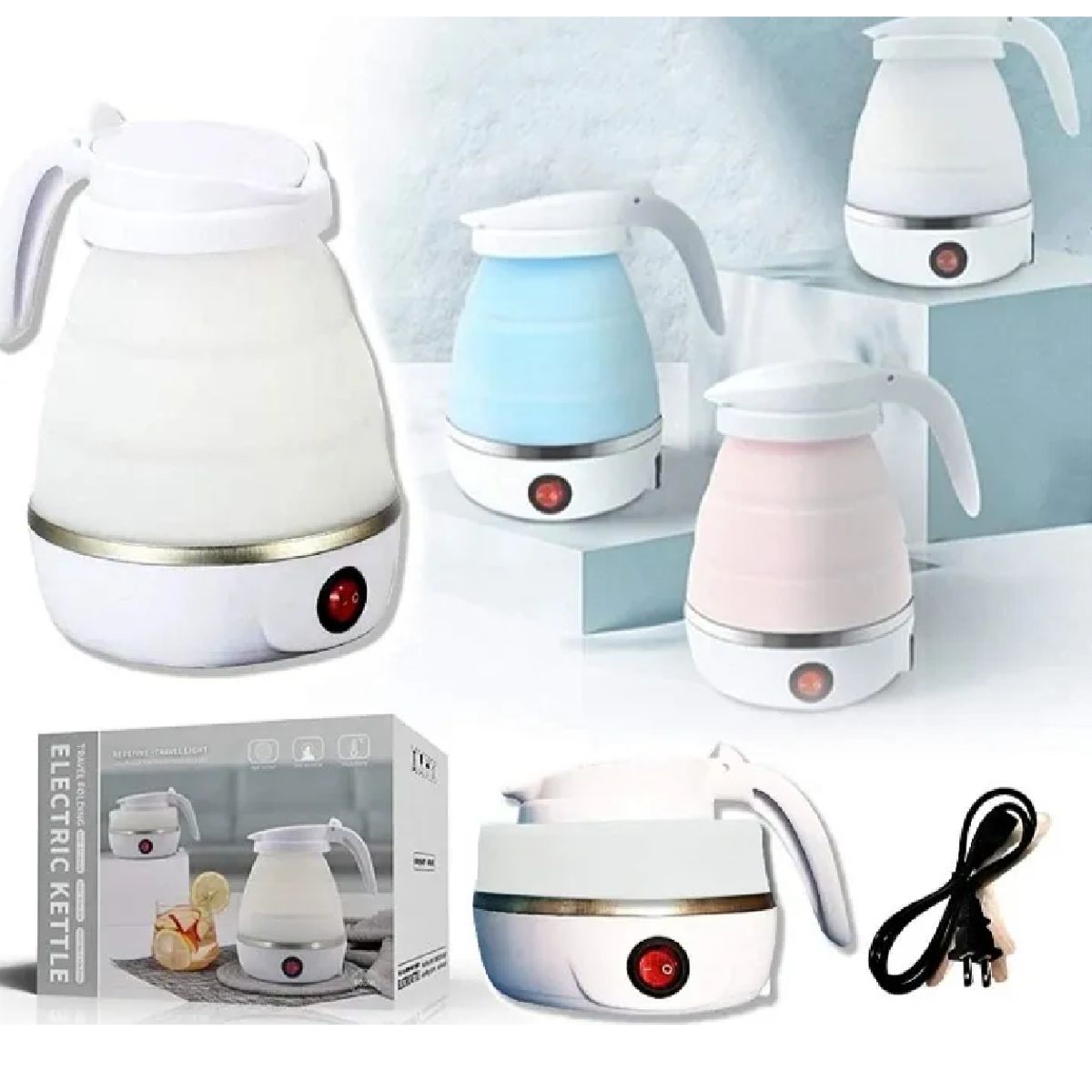 GENERICO - Hervidora Jarra Eléctrica Portátil Plegable Para Viajes