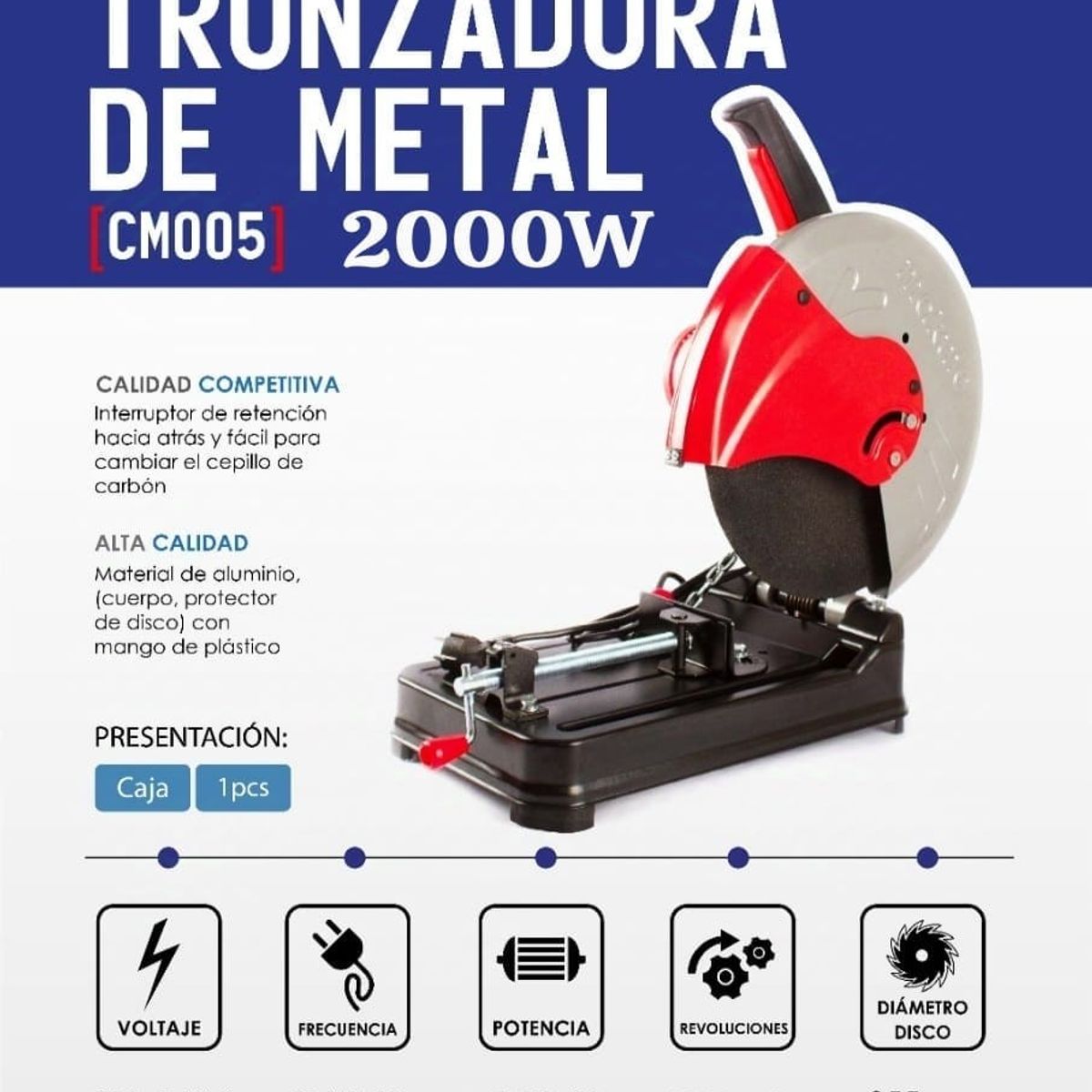 MAKUTE - Tronzadora de Metal Makute 14 2000W