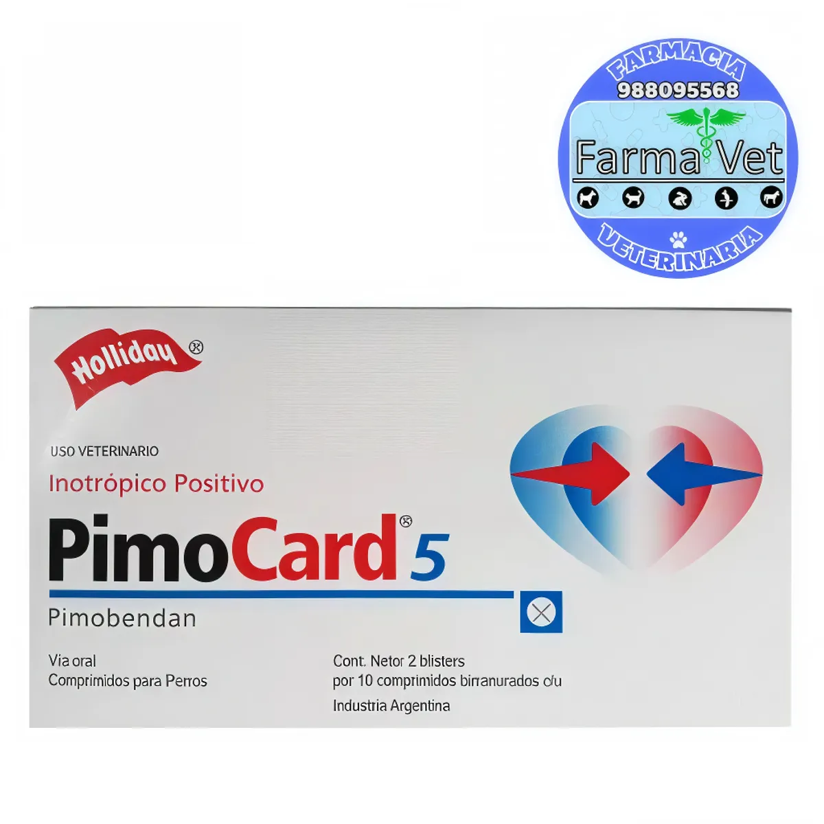 GENERICO - PIMOCARD (PIMOBENDAN 5 Mg) CAJA X 20 COMPRIMIDOS