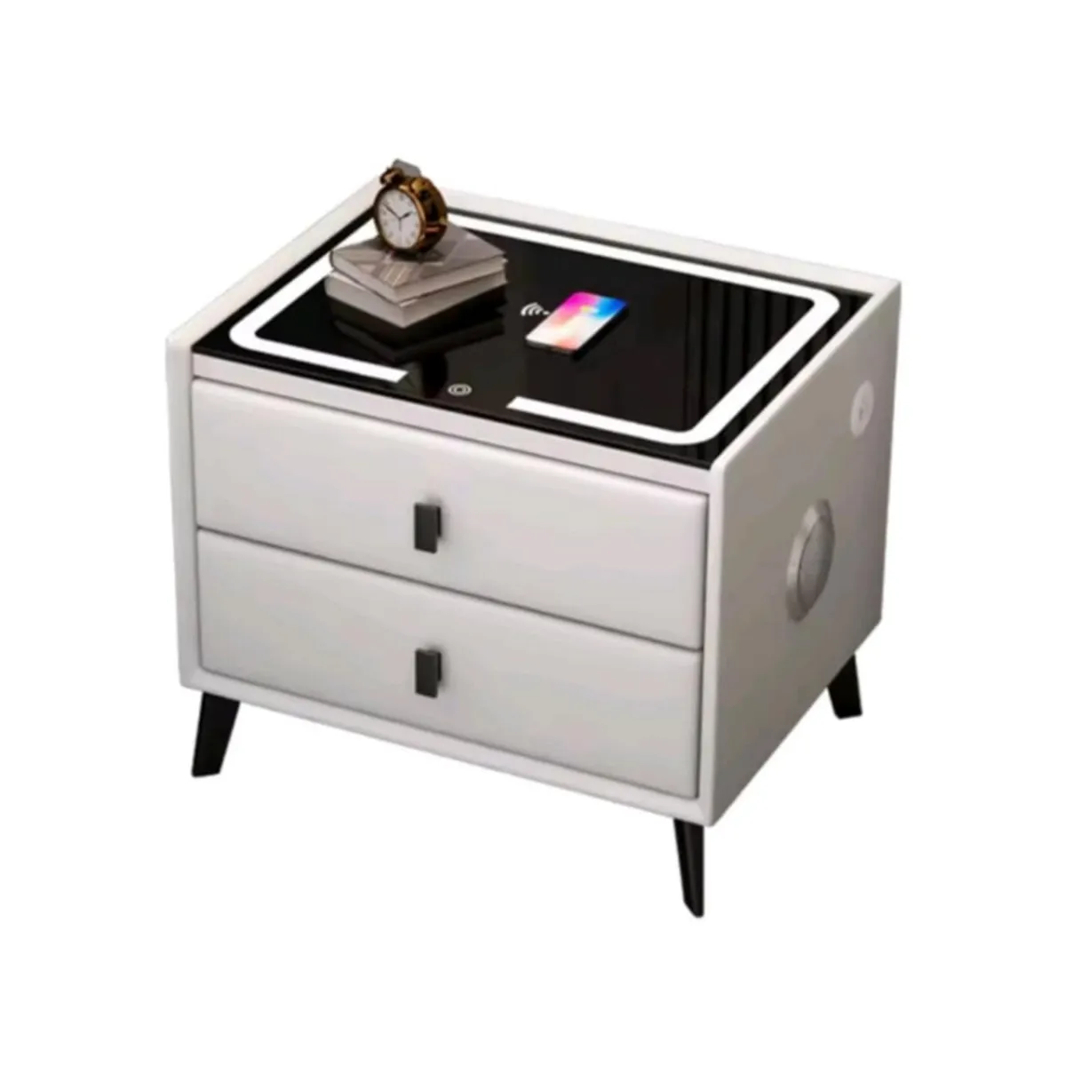 GENERICO - Mesa de Noche Velador Smart con USB Carga Inalambrica y Parlante