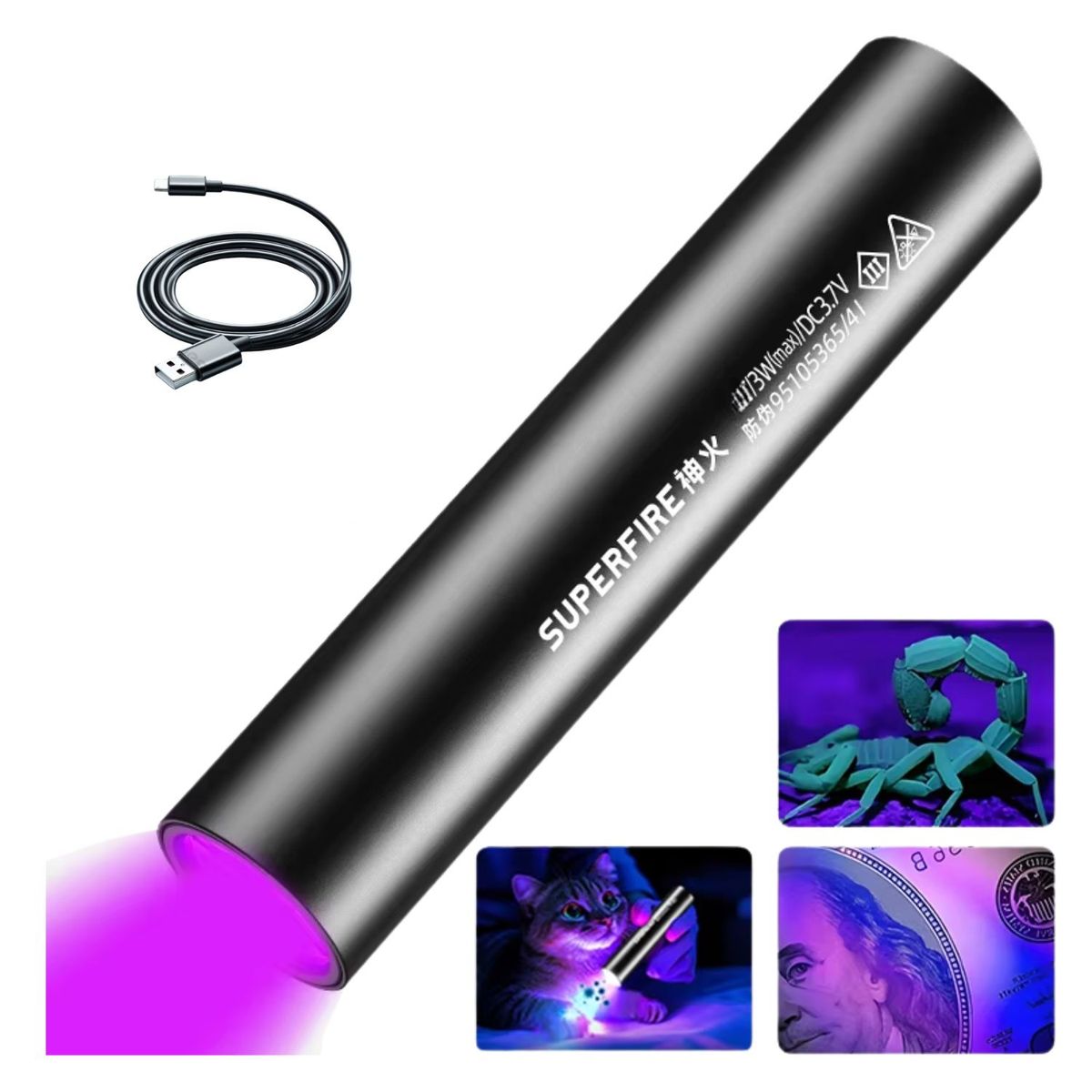 OEM - Detector de billetes falsos UV portátil con luz ultravioleta