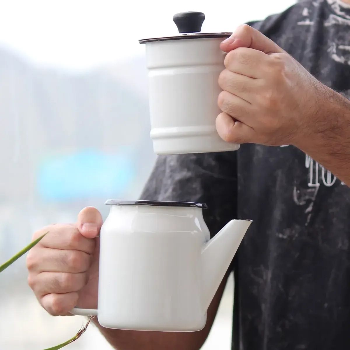 RECORD - Cafetera Gota a Gota Acero Esmaltado Record Nro 10