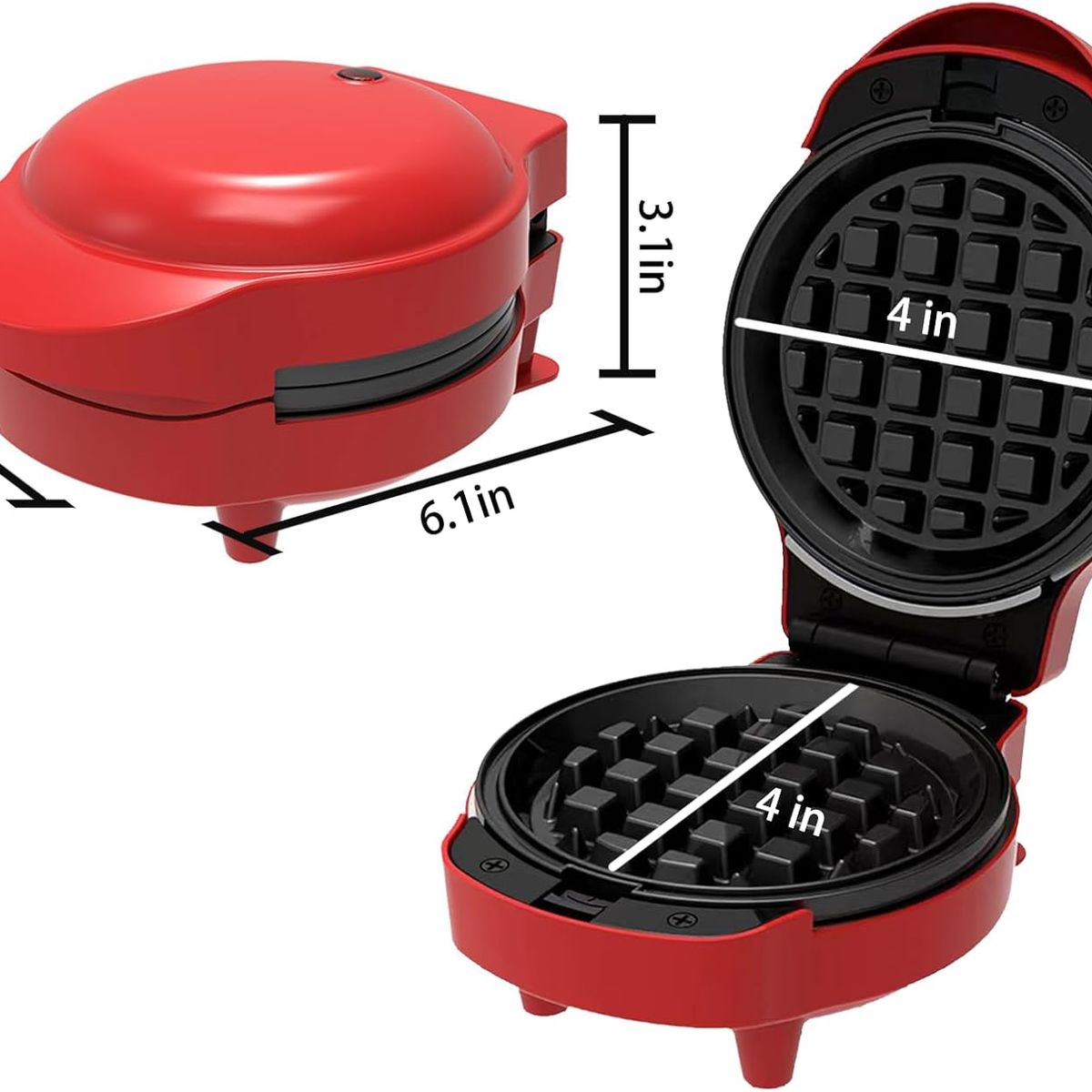 GENERICO - WAFLERA MINI TOSTADORA SANDWICHERA ELECTRICA ANTIADHERENTE