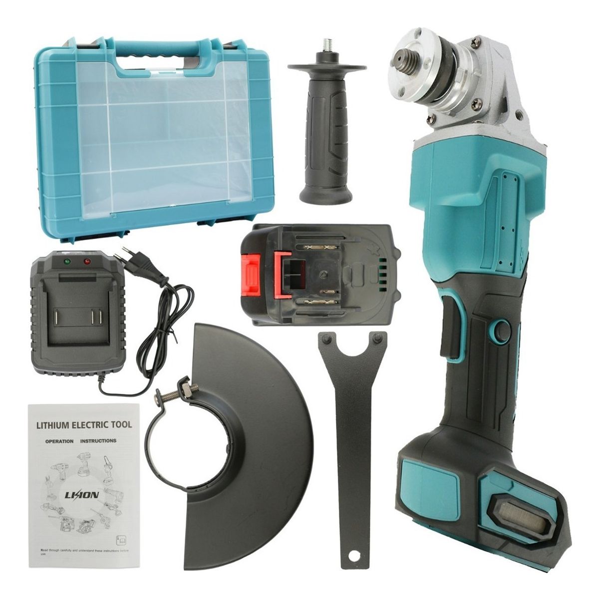 QUICK - Esmeril Angular Inalámbrico 18v 2000w Bateria Cargador