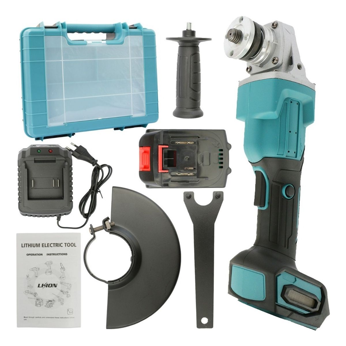 QUICK - Esmeril Angular Inalámbrico 18v 2000w Bateria Cargador