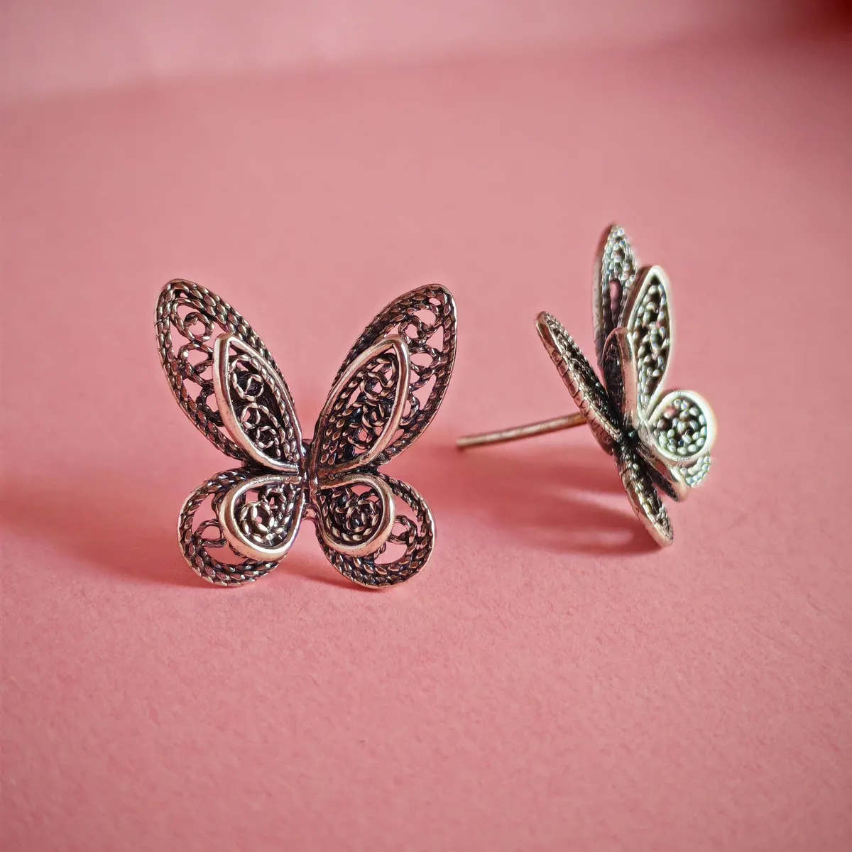 GENERICO - Aretes de plata Mariposa Filigrana