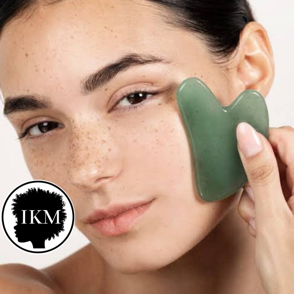 GENERICO - Gua-Sha Piedra Facial Natural de Cuarzo en VERDE guasha