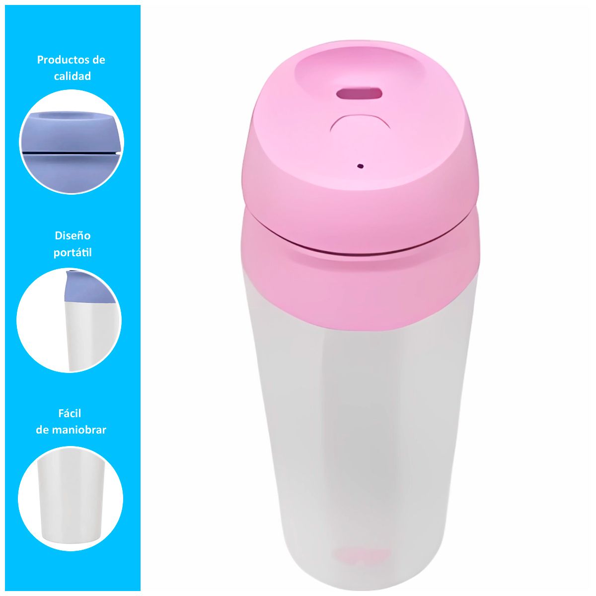 GENERICO - Vaso Mug Botón 450ml rosado