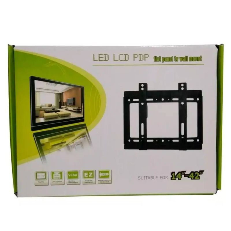 GENERICO - SOPORTE DE PARED RACK PARA TV LED LCD 14 A 42 BASE FIJA UNIVERSAL