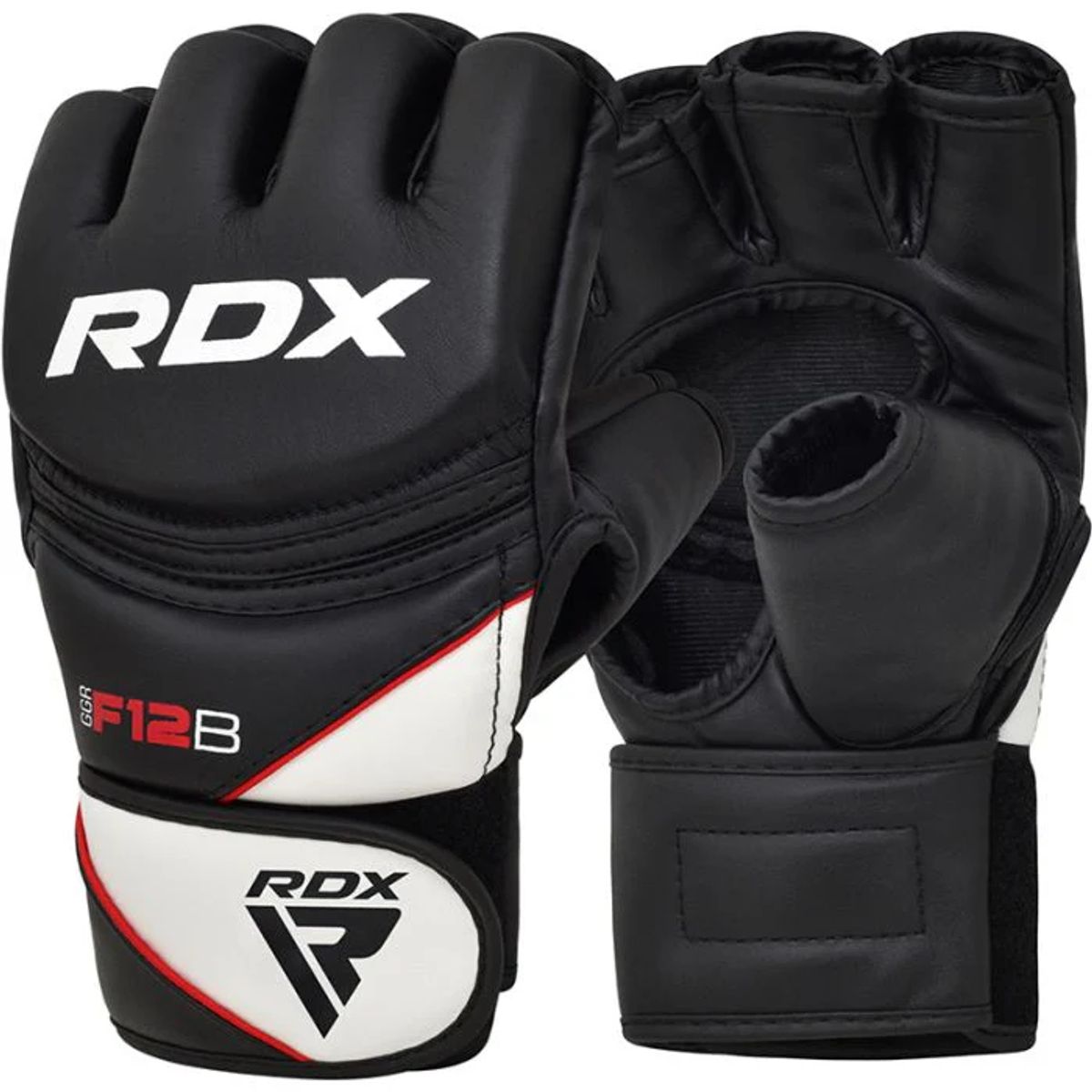 RDX - Guantes de MMA y Grappling F12 Negro - L