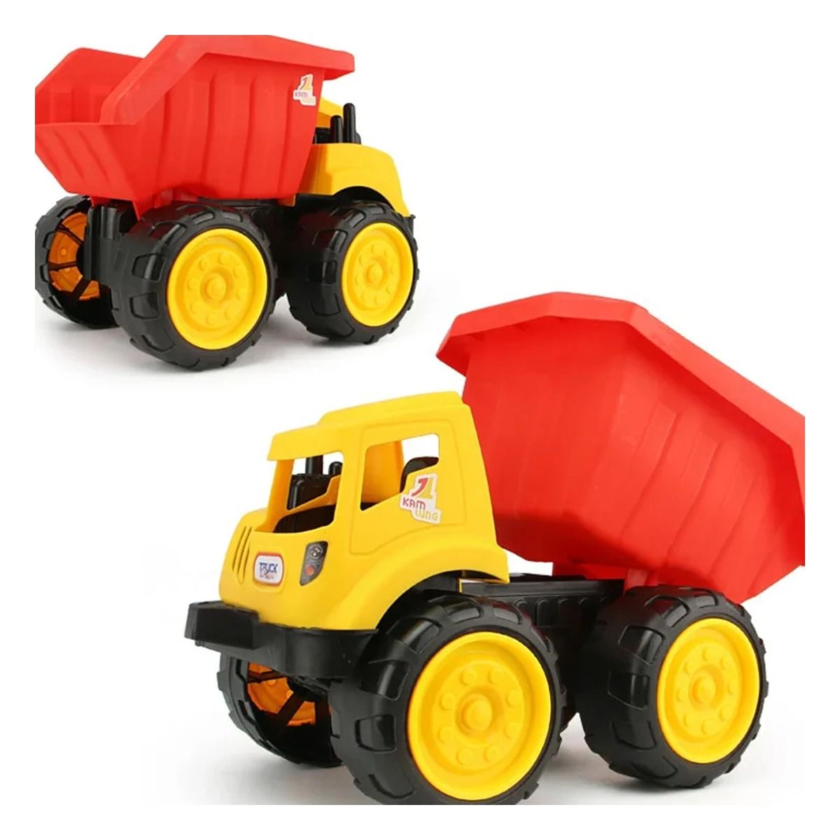 RYBIU IMPORT - Pack2 Carro Truck Volquete Resistente para Ninos en Rojo