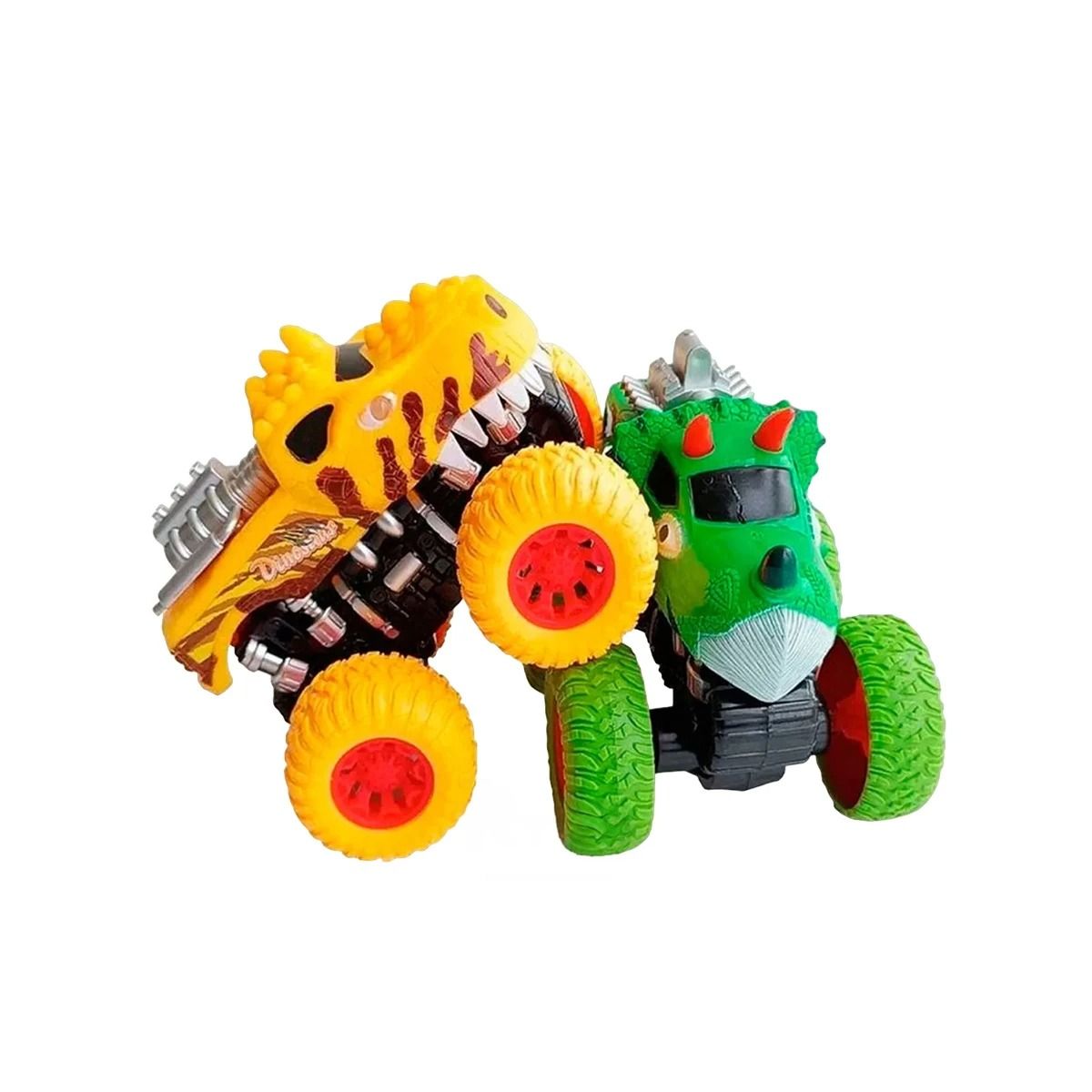 RYBIU IMPORT - Pack4 Carros Divertivo para Pequeños Y+Banderitas Adhesivas