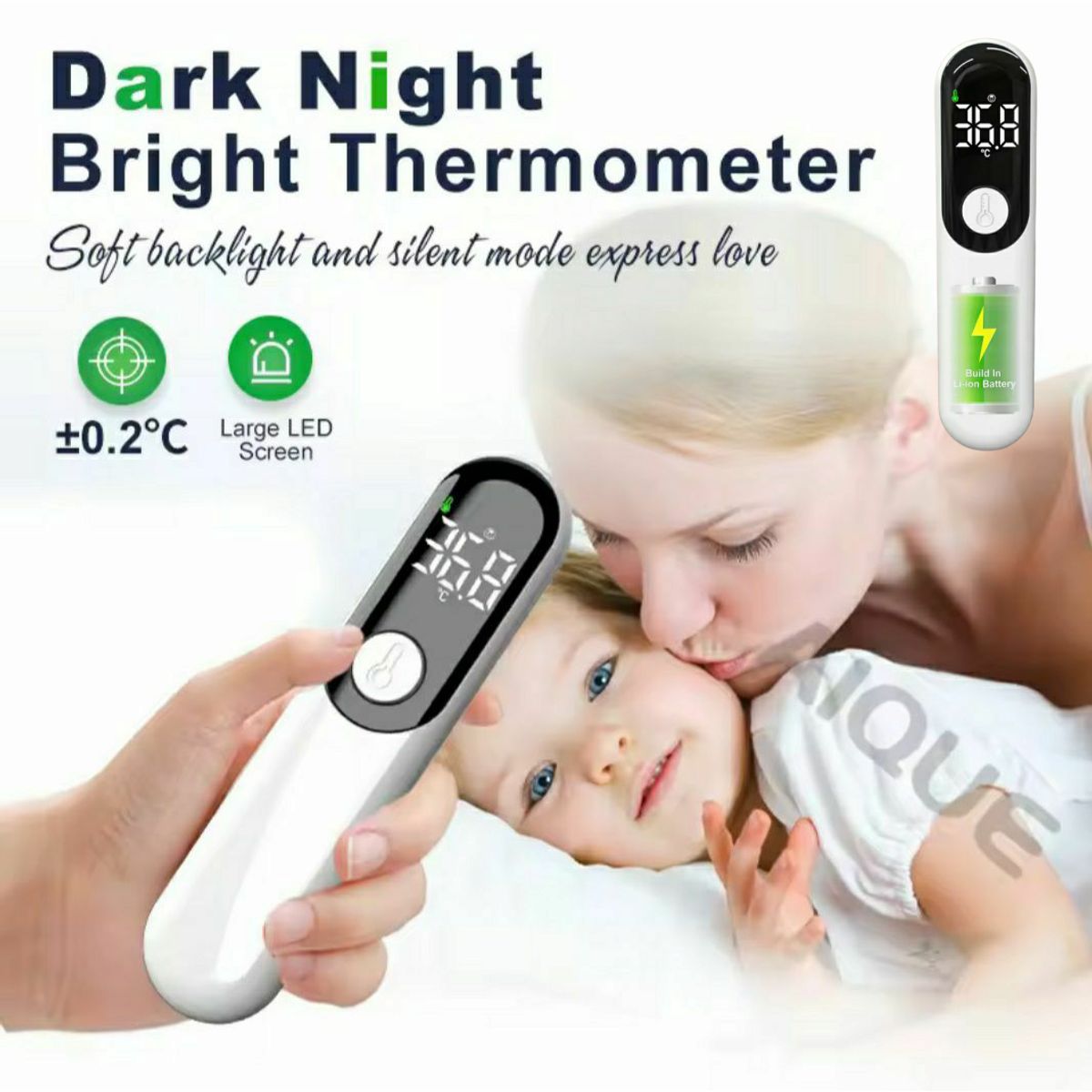 GENERICO - TERMOMETRO INFRAROJO RECARGABLE COMPACTO PORTATIL