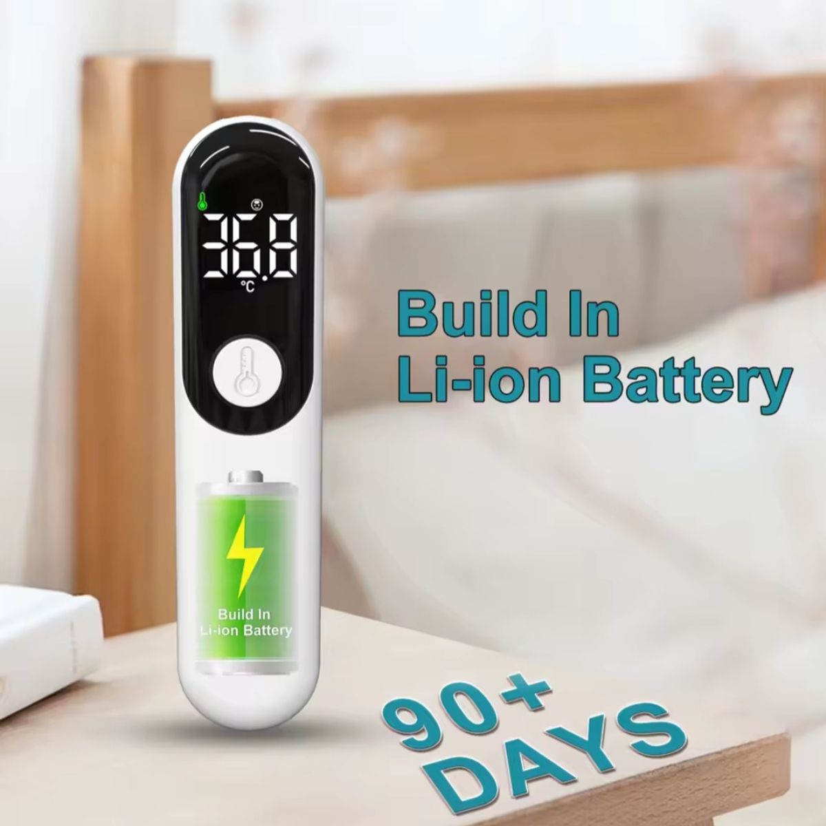 GENERICO - TERMOMETRO INFRAROJO RECARGABLE COMPACTO PORTATIL