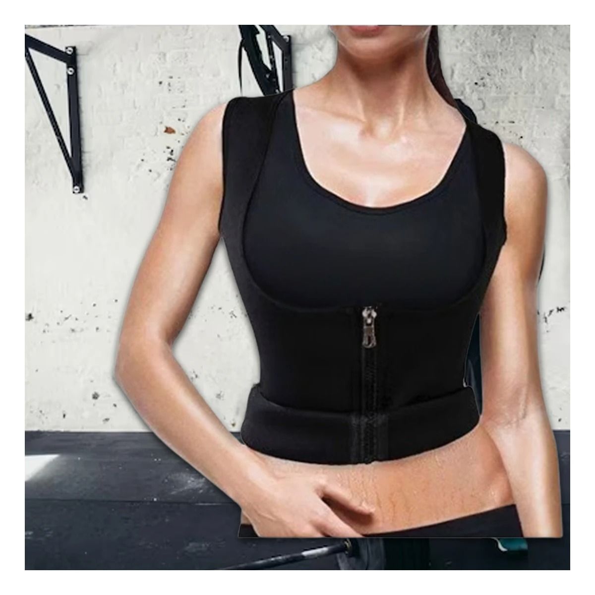 GENERICO - Pack2 Chaleco Deporte Negro Talla L Y+Banderitas Adhesivas