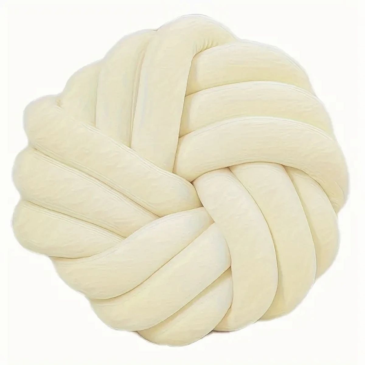 GENERICO - Cojín nudo plano terciopelo perla