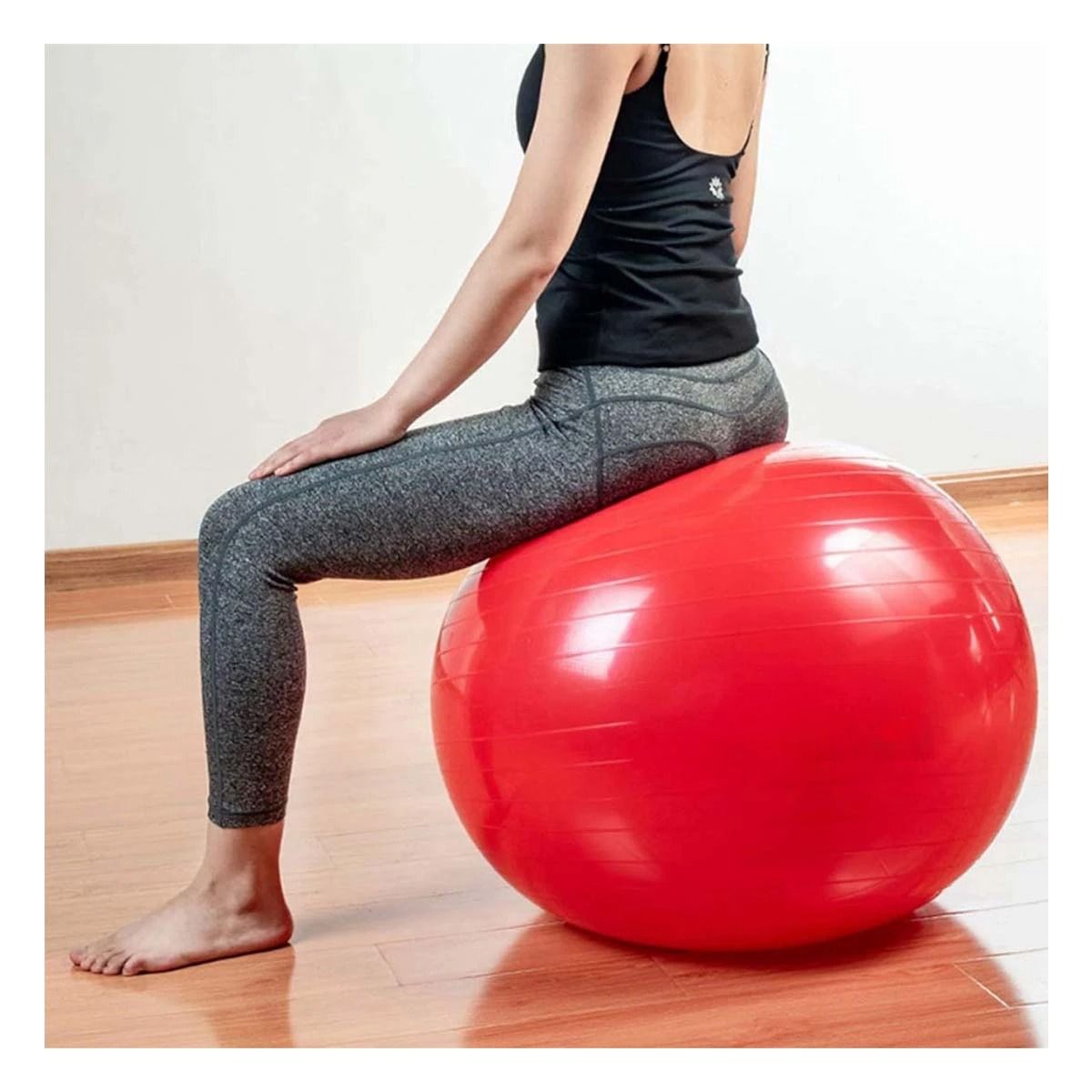 GENERICO - Pack6 Balon para Yoga Versatil 55cm Rojo Y+Papel de Regalo